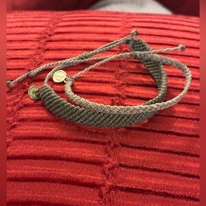 Olive Green Pure Vida Brand Braided Bracelet with Adjustable Closure